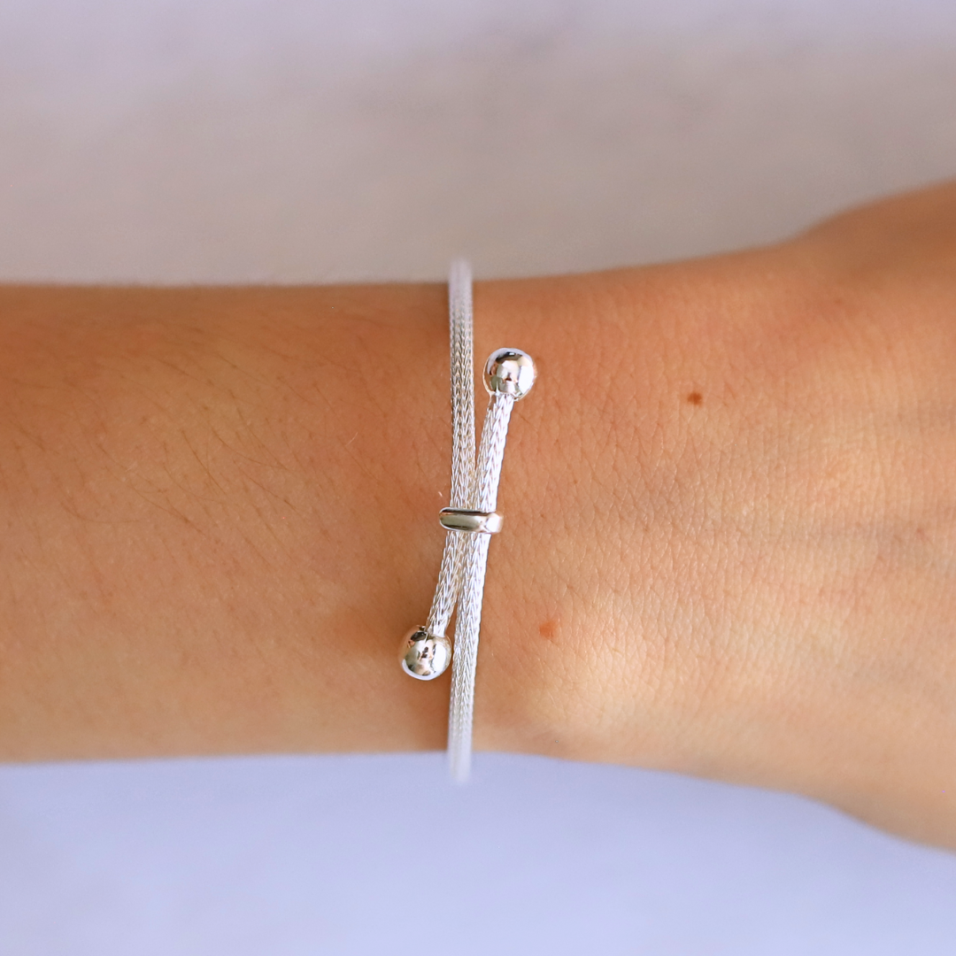 Strand Knot Silver Bracelet