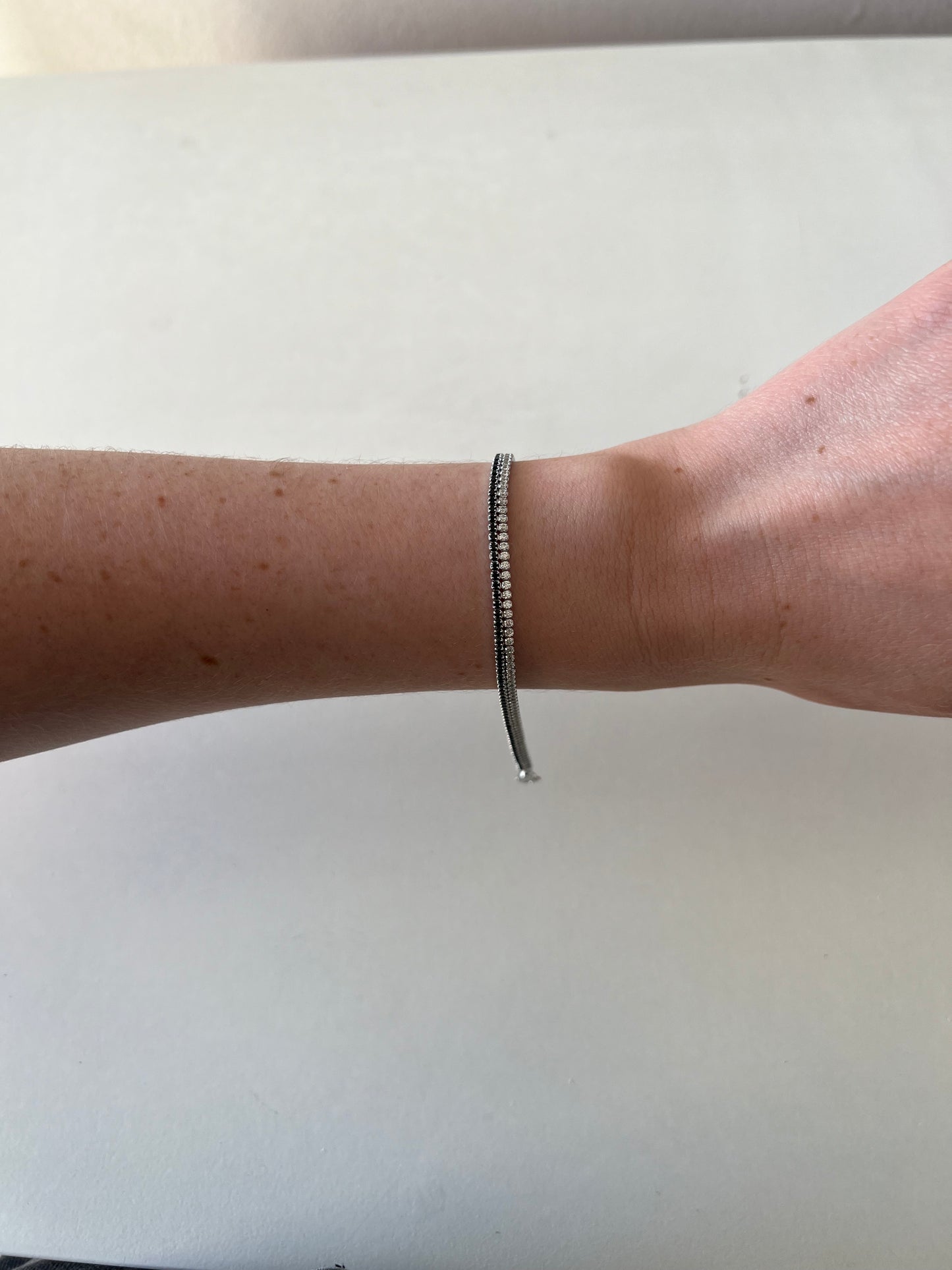 Black And White Tennis Bracelet