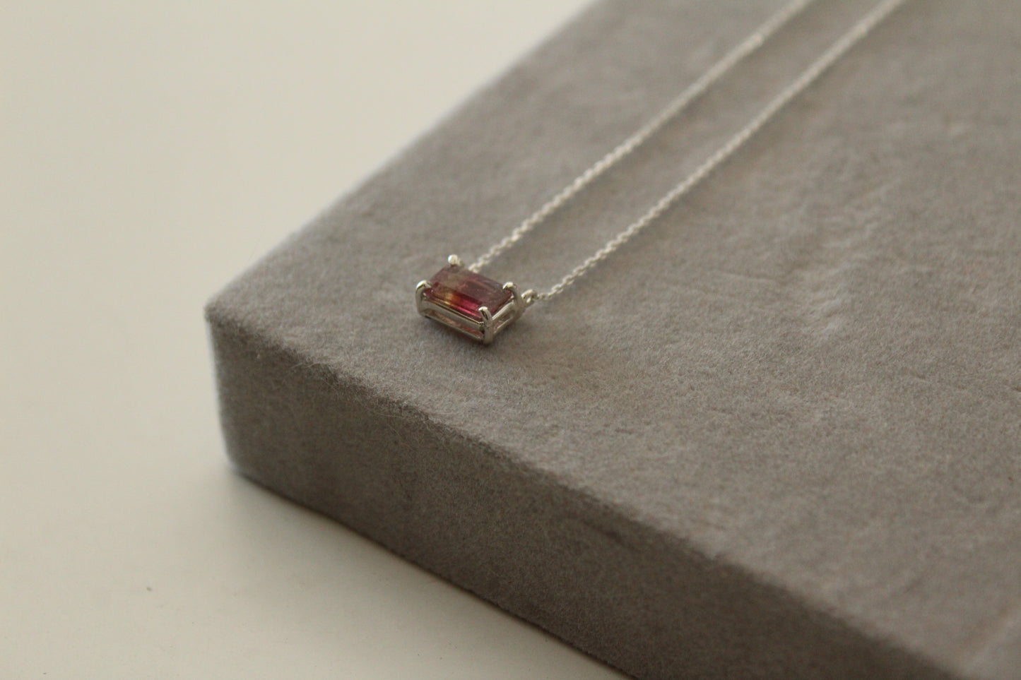Watermelon tourmaline necklace