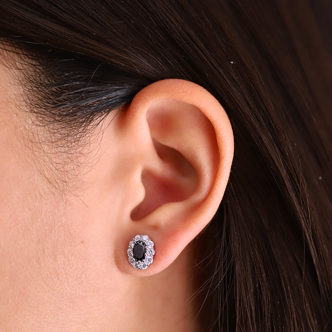 Mini Diana Black Studs