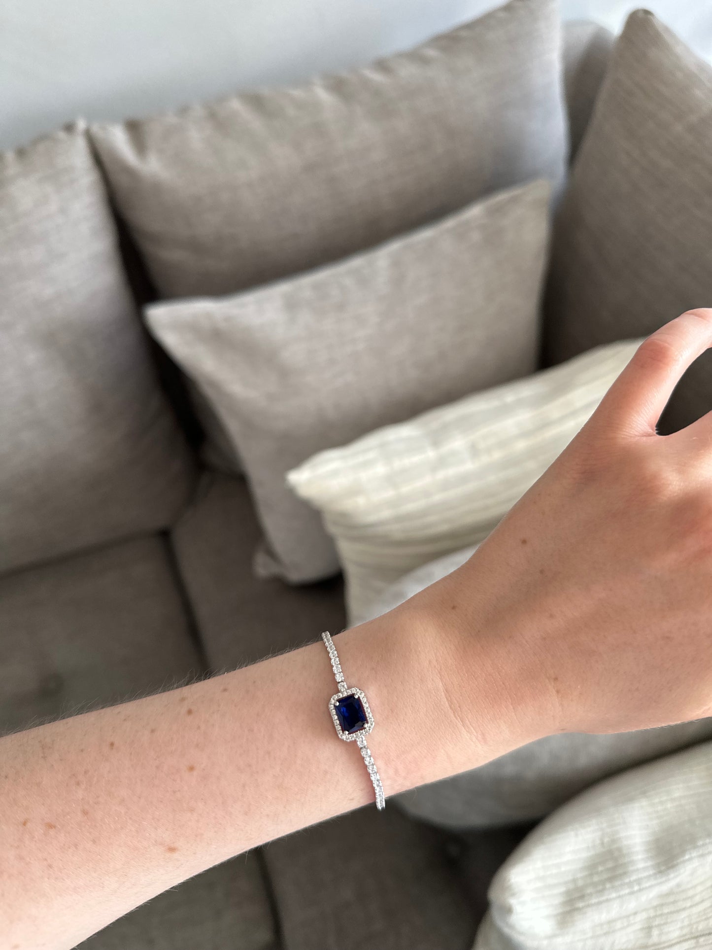 Blue Charm Tennis Bracelet