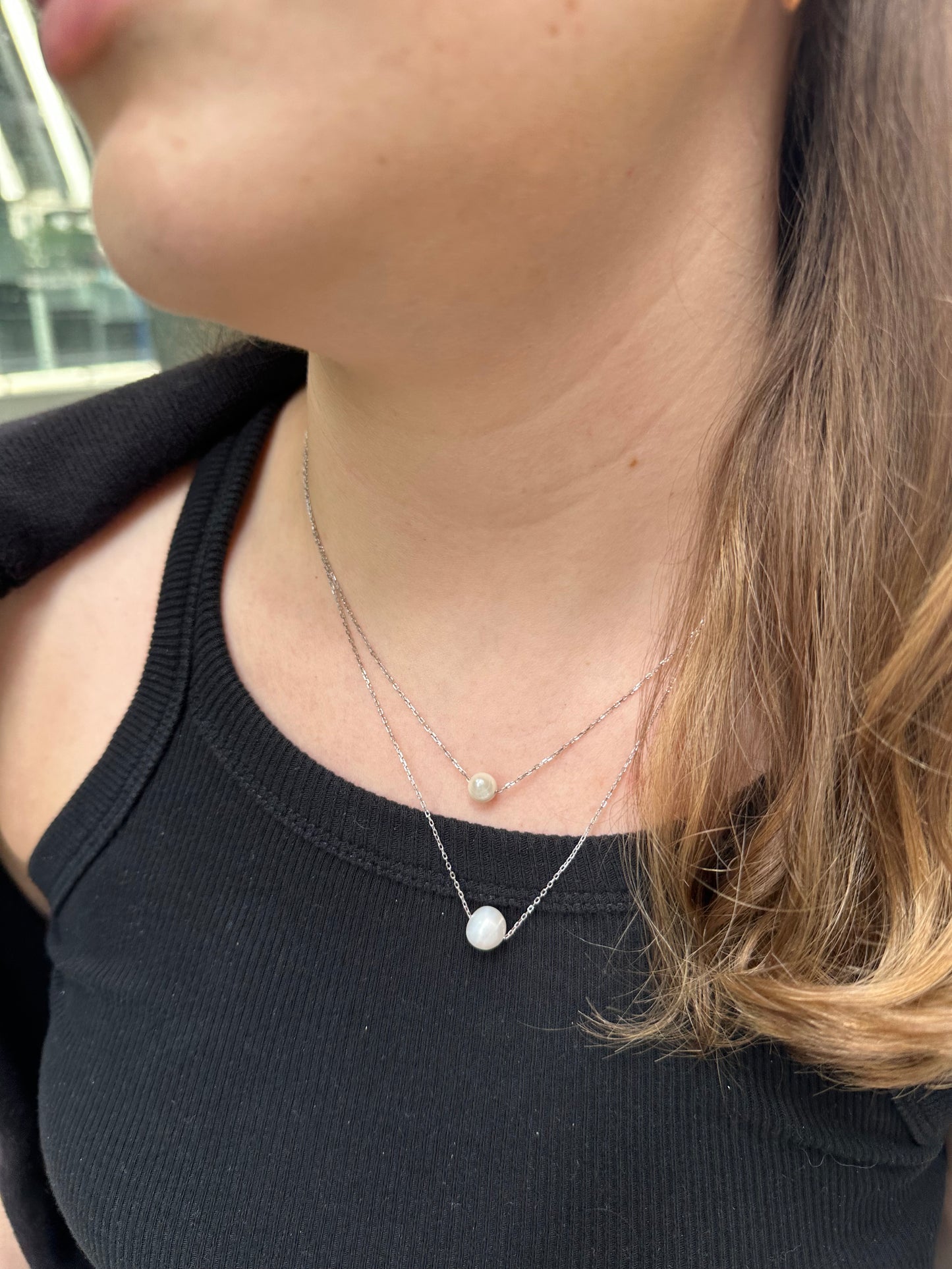 Double Pearl Necklace