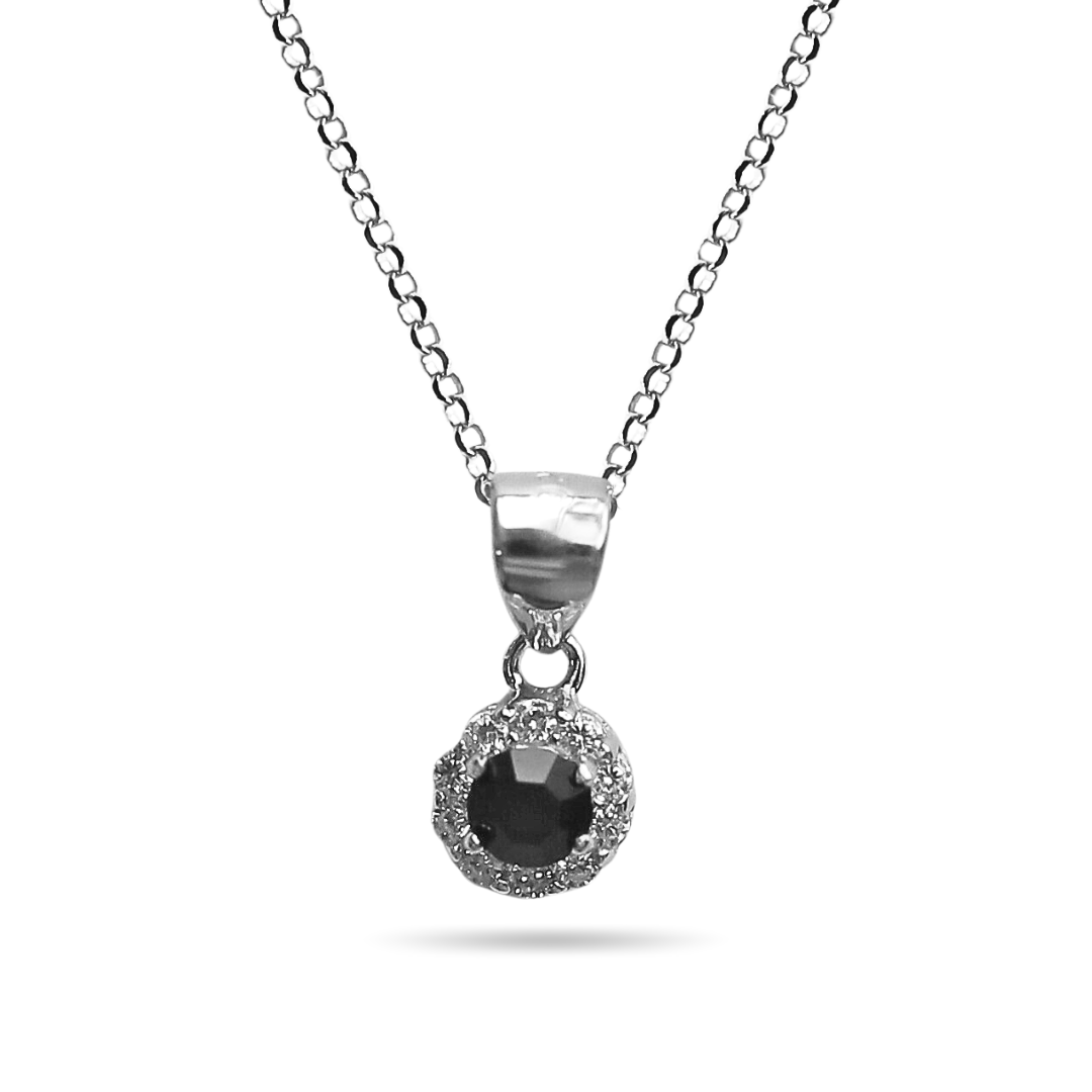 Round black necklace