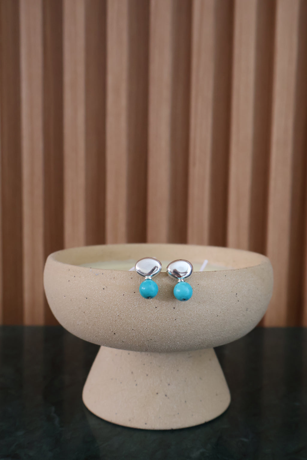 Turquoise Chunk Earrings