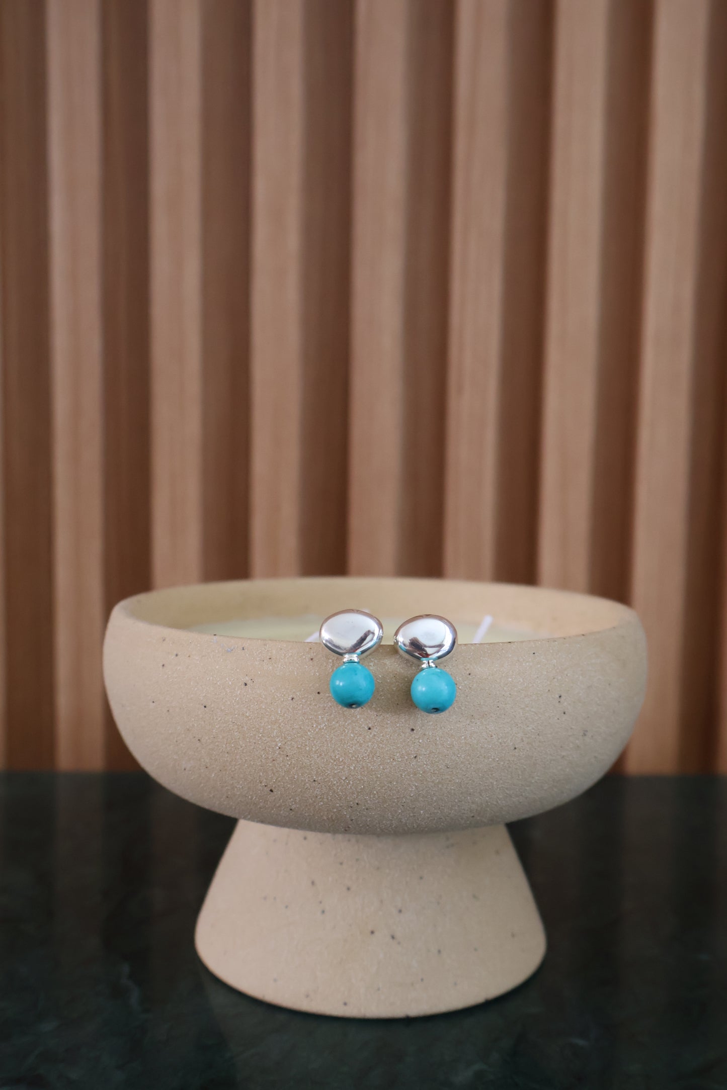 Turquoise Chunk Earrings