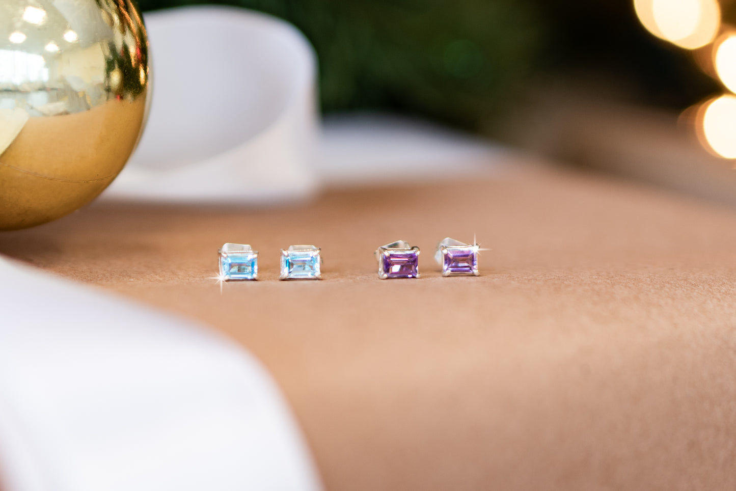 Amethyst studs