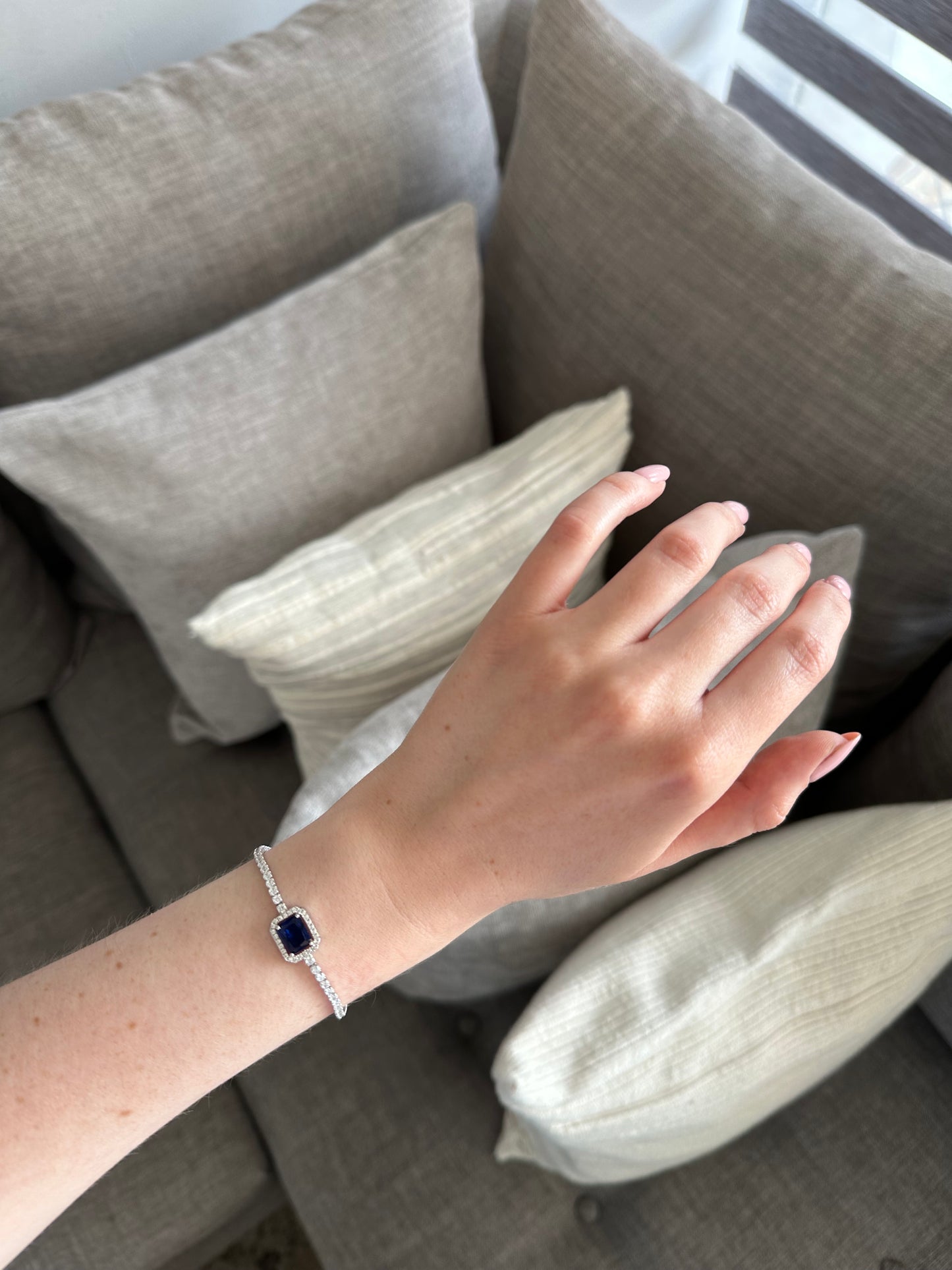 Blue Charm Tennis Bracelet