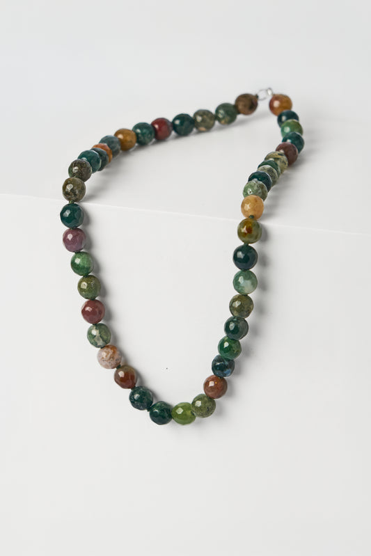 Green mossy ágatha choker