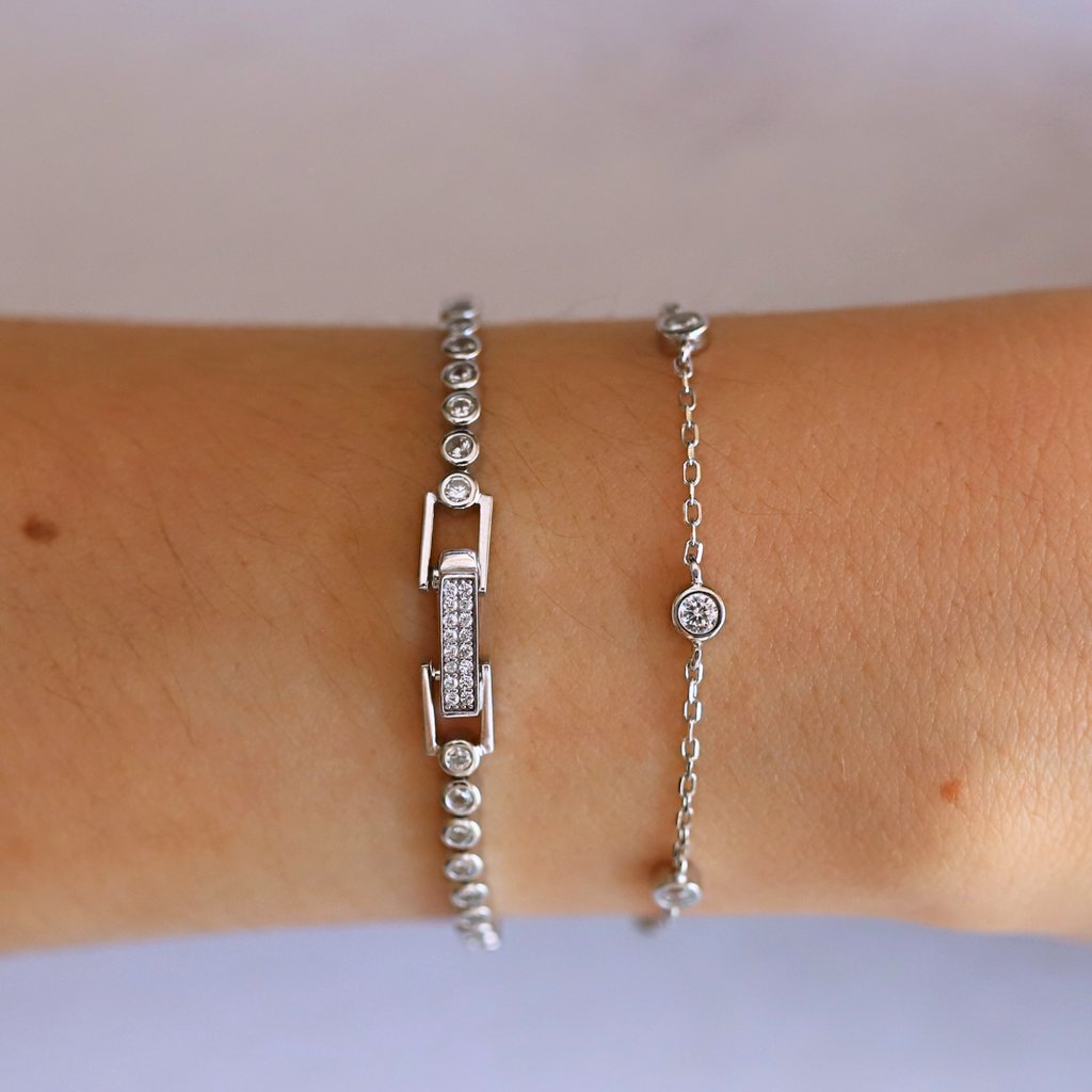 Bezel Tennis Bracelet