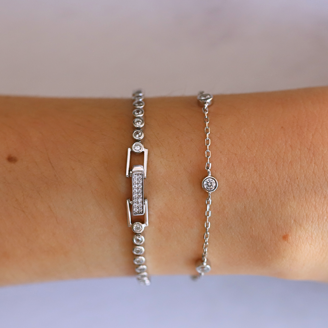 Bezel Tennis Bracelet