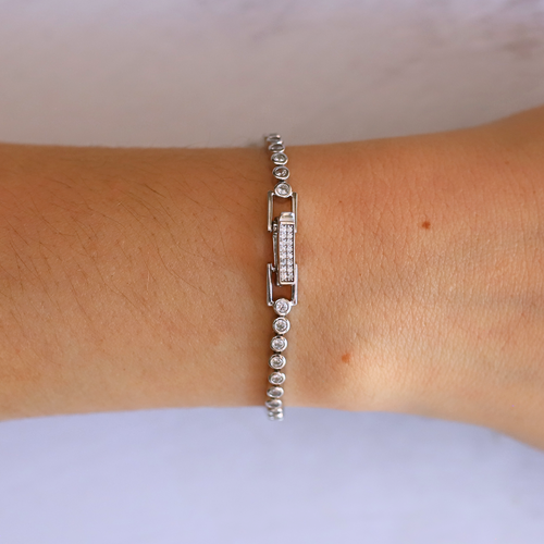 Bezel Tennis Bracelet