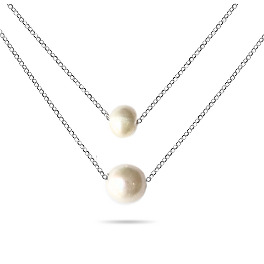 Double Pearl Necklace