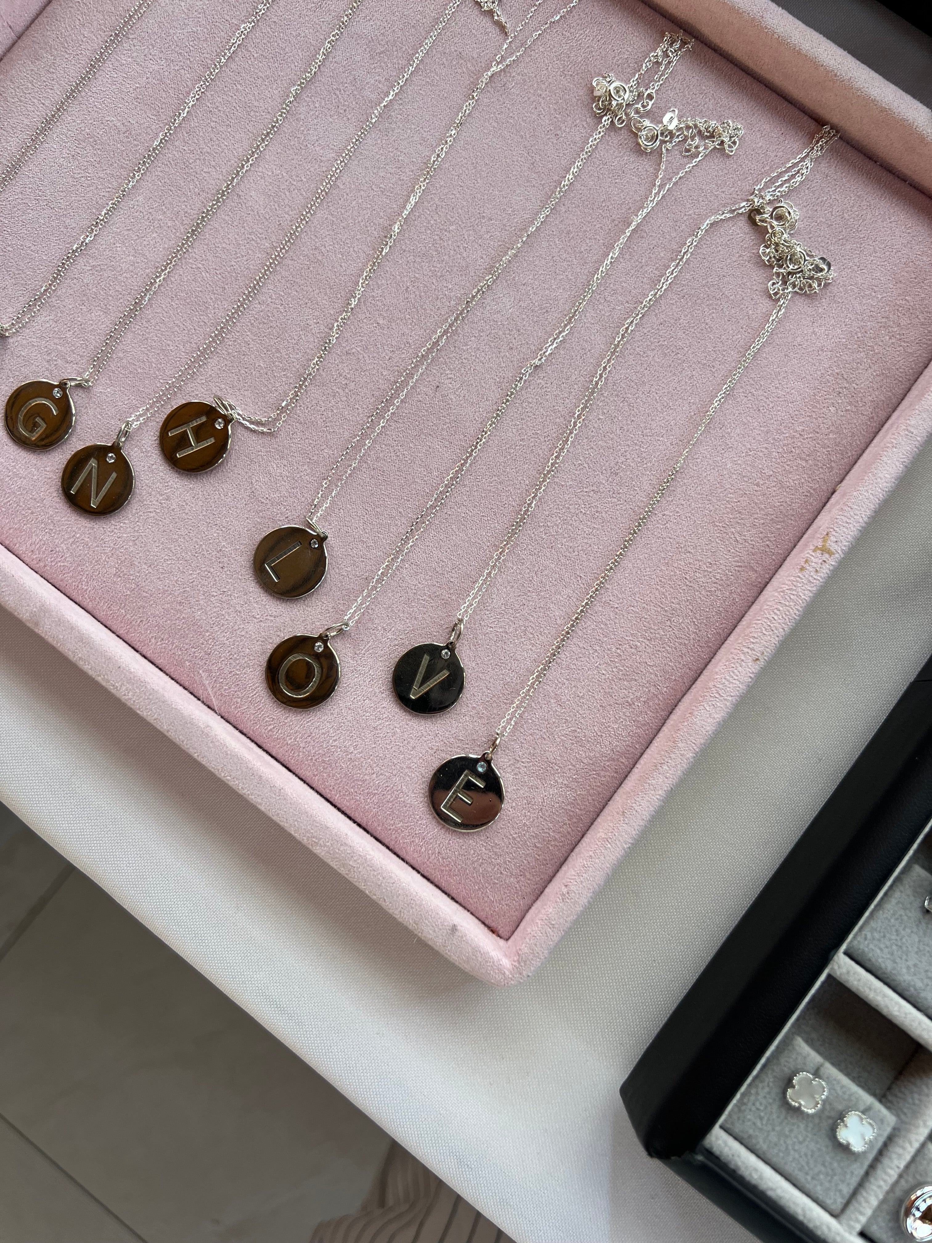 Initial Medal Necklace