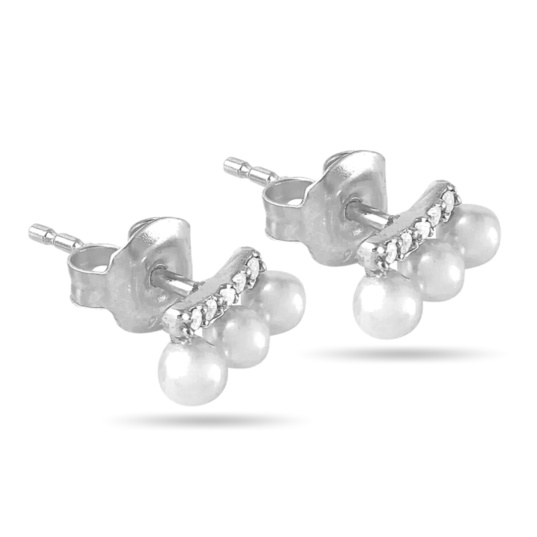 3 Mini Pearl Studs