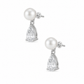 Pearl + drop earring