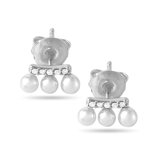 3 Mini Pearl Studs