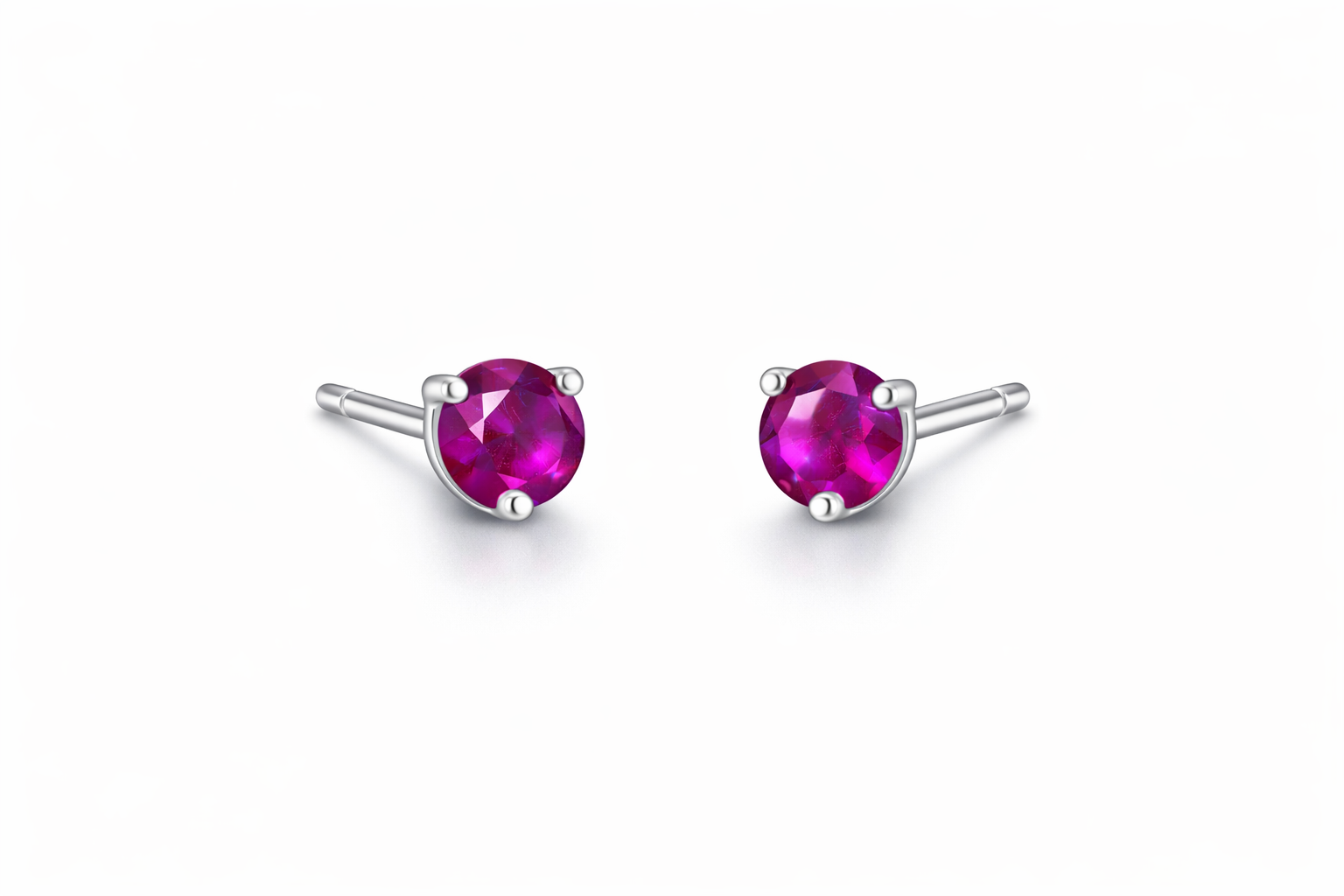Small magenta round studs