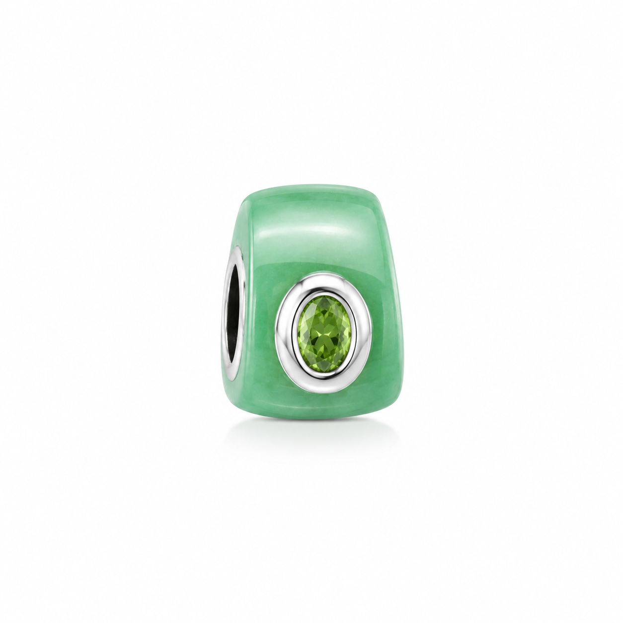 Jade + peridot charm
