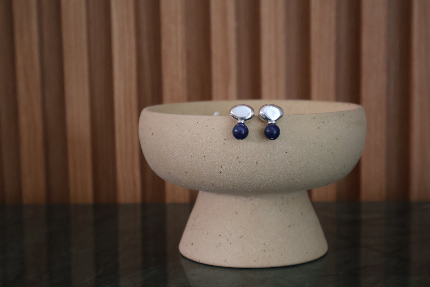 Lapislázuli Chunk Earrings