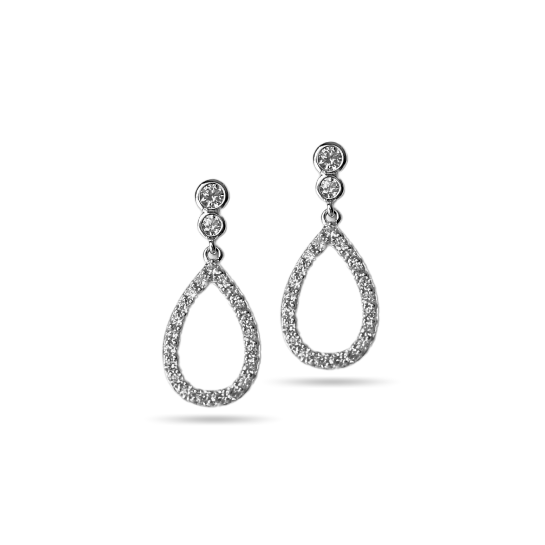 Bezel Drop Earrings