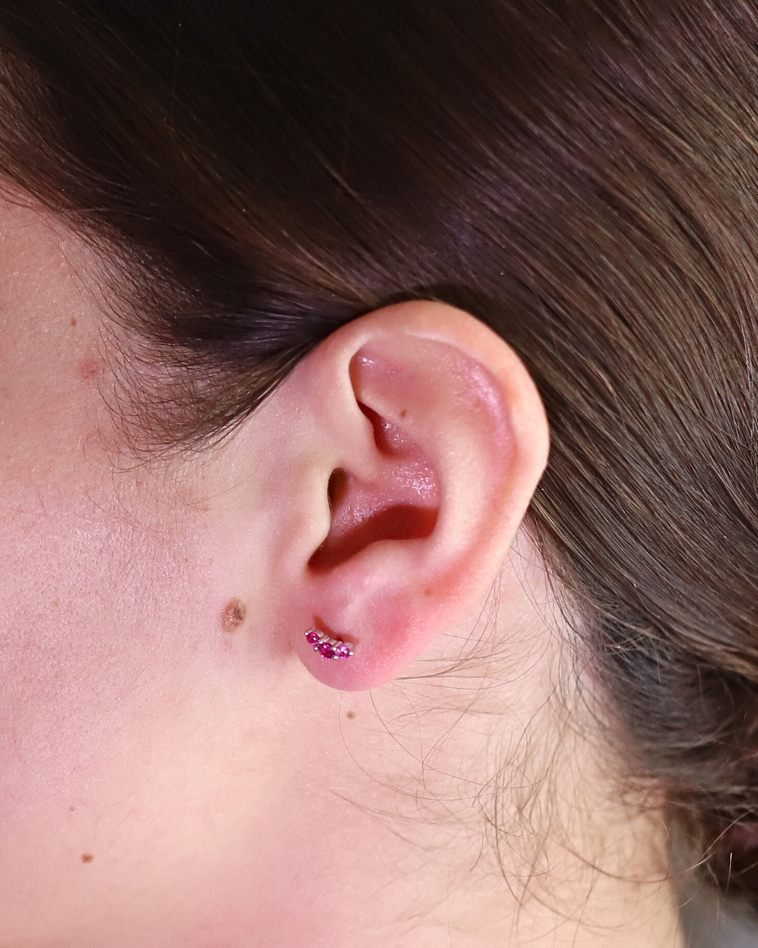 Triple Magenta Piercing