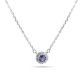 Blue Halo Round Necklace