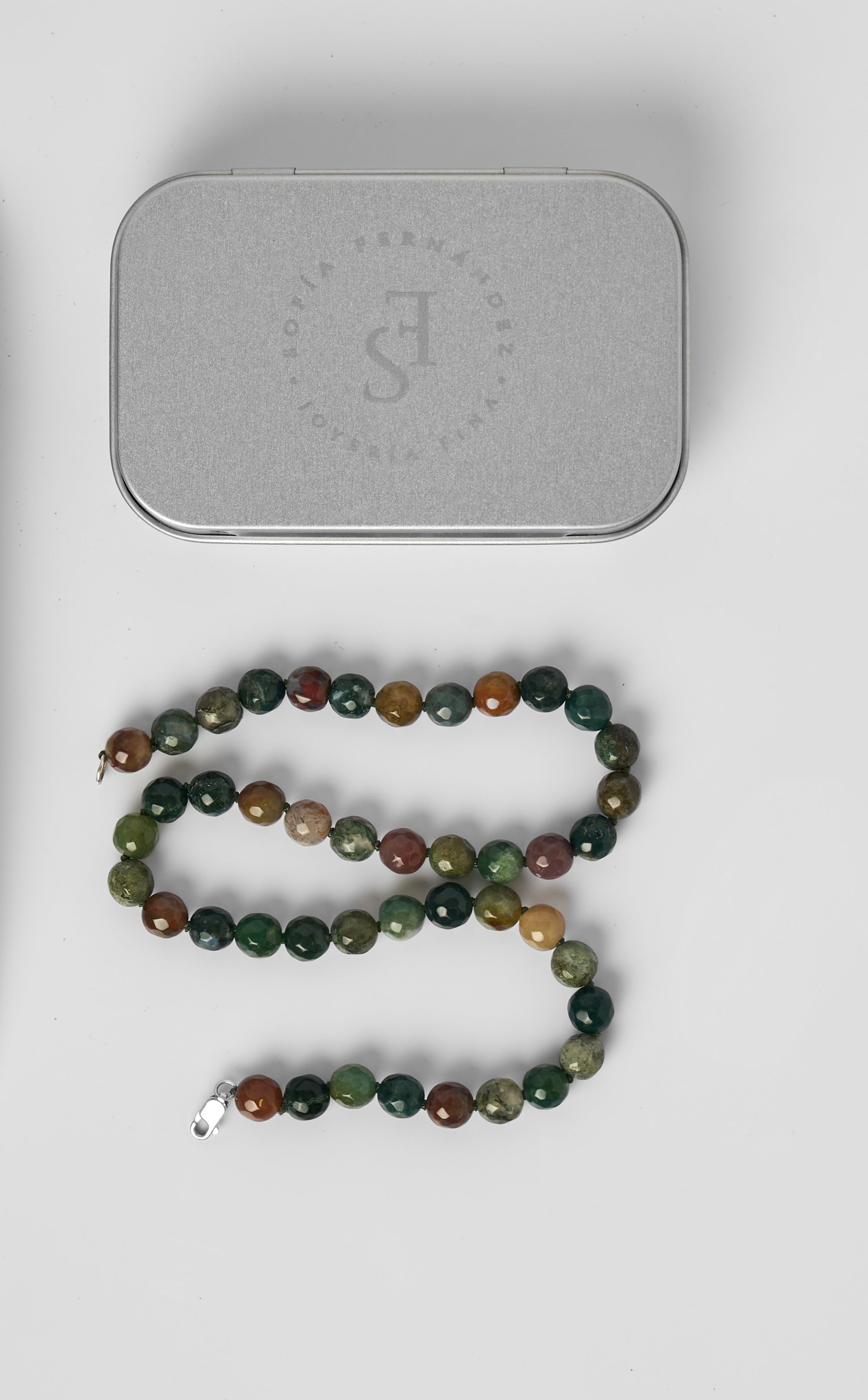 Green mossy ágatha choker