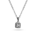 Squared halo necklace