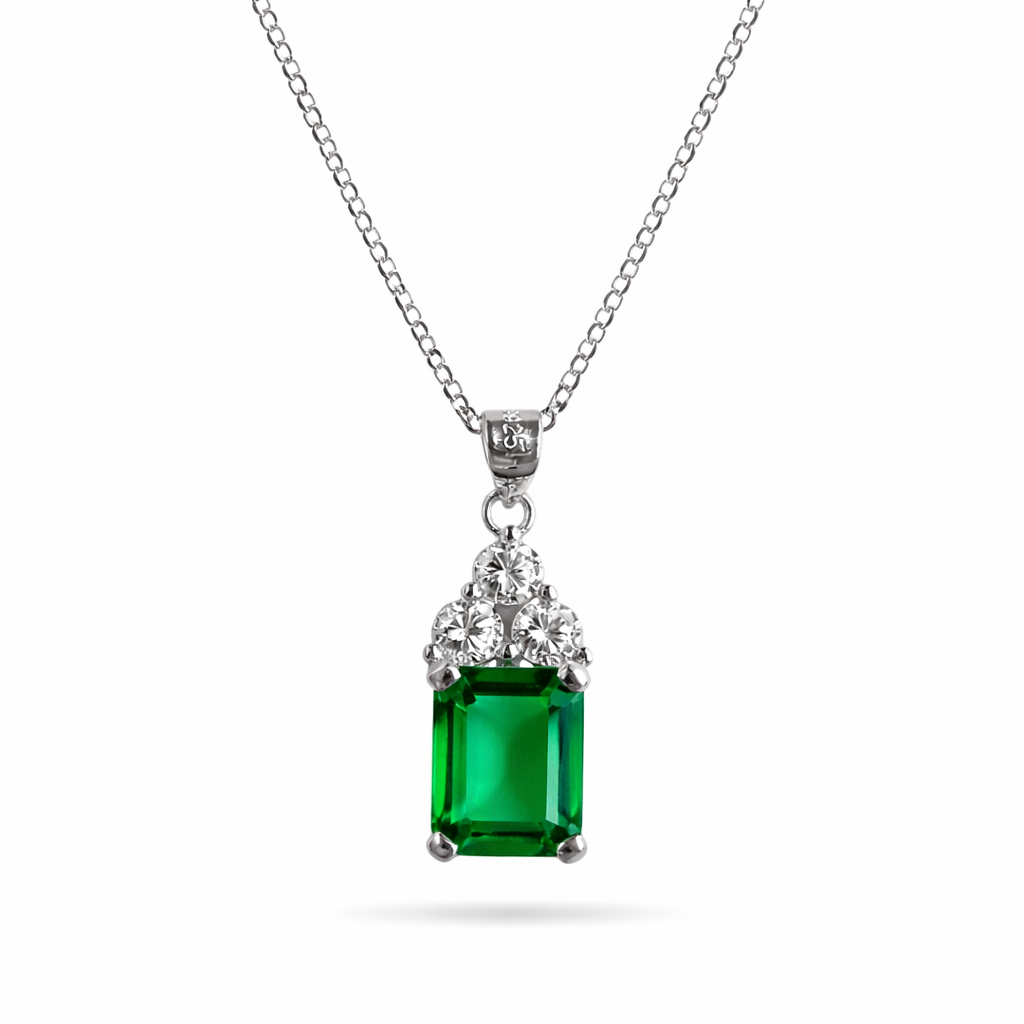 Green squared necklace