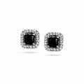 Black squared halo studs