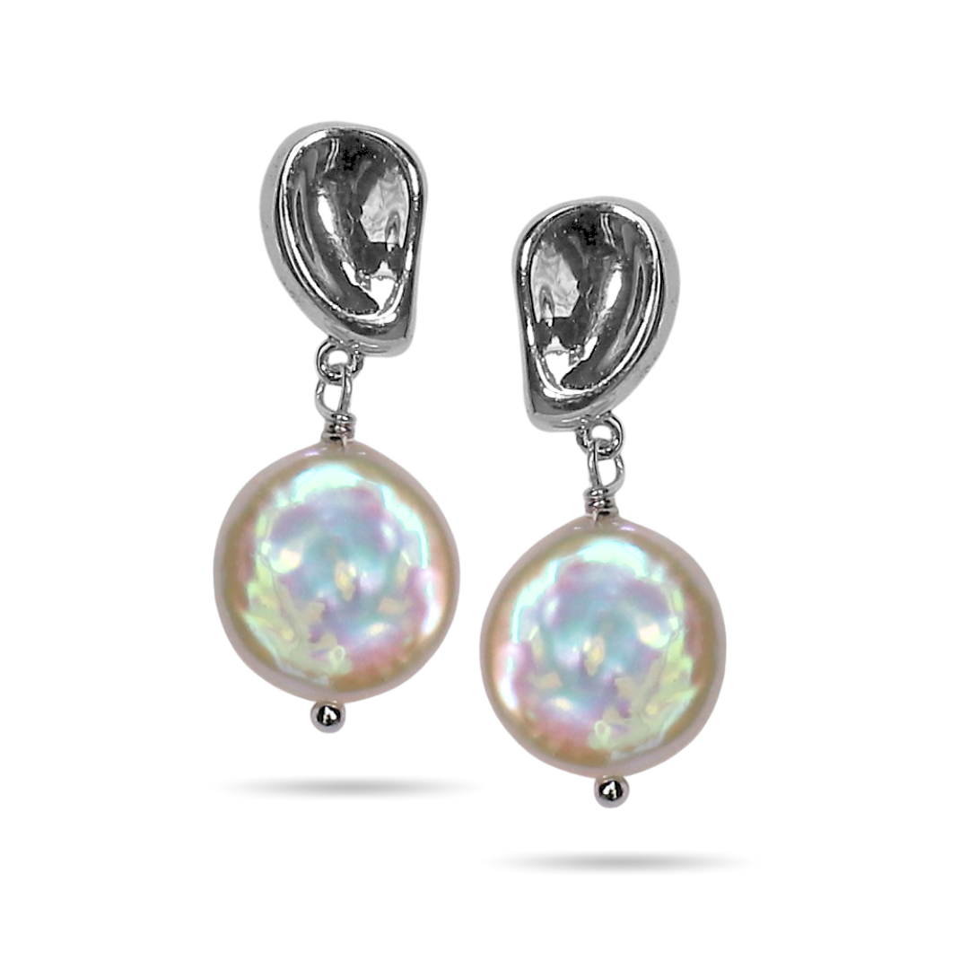Echo chunky pearl earring