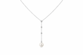 Lariat pearl necklace