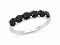 Black diamond silver band