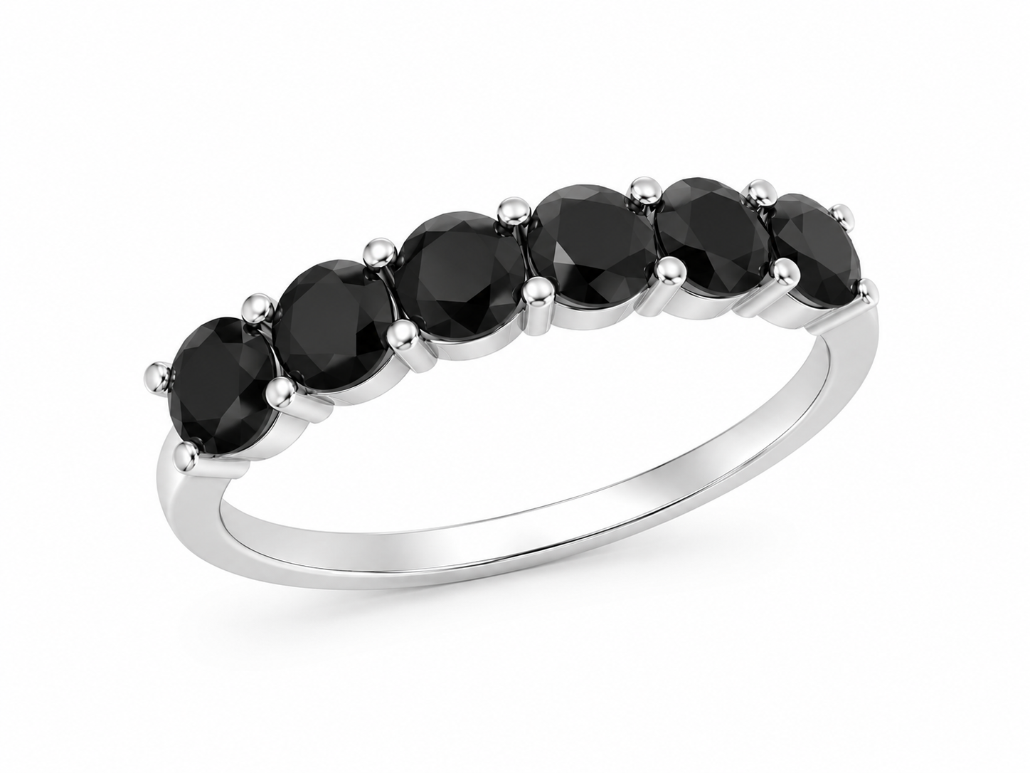 Black diamond silver band