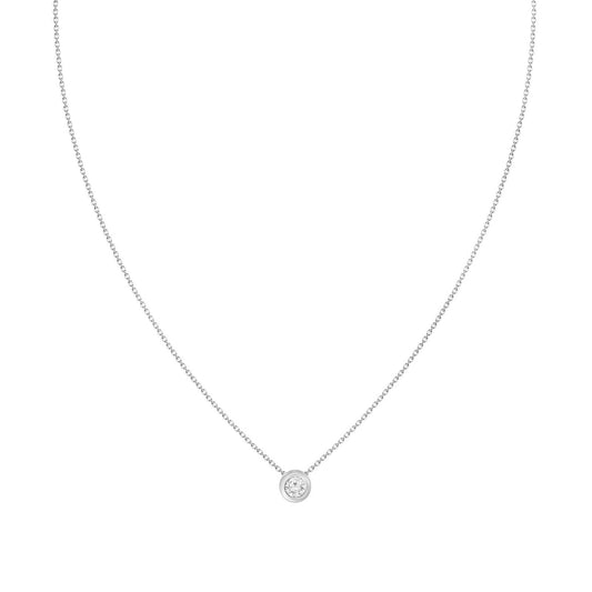 Diamond bezel necklace