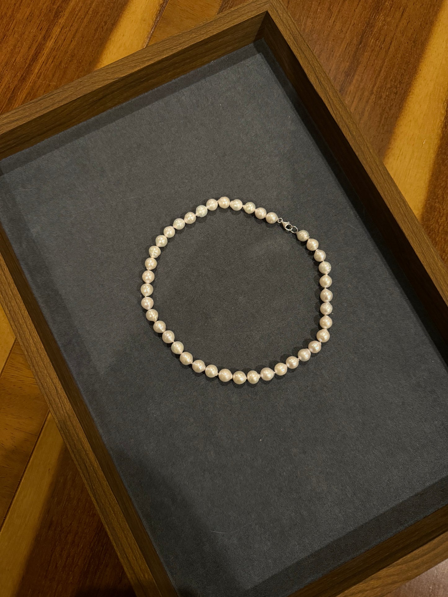 Semi Round pearl choker