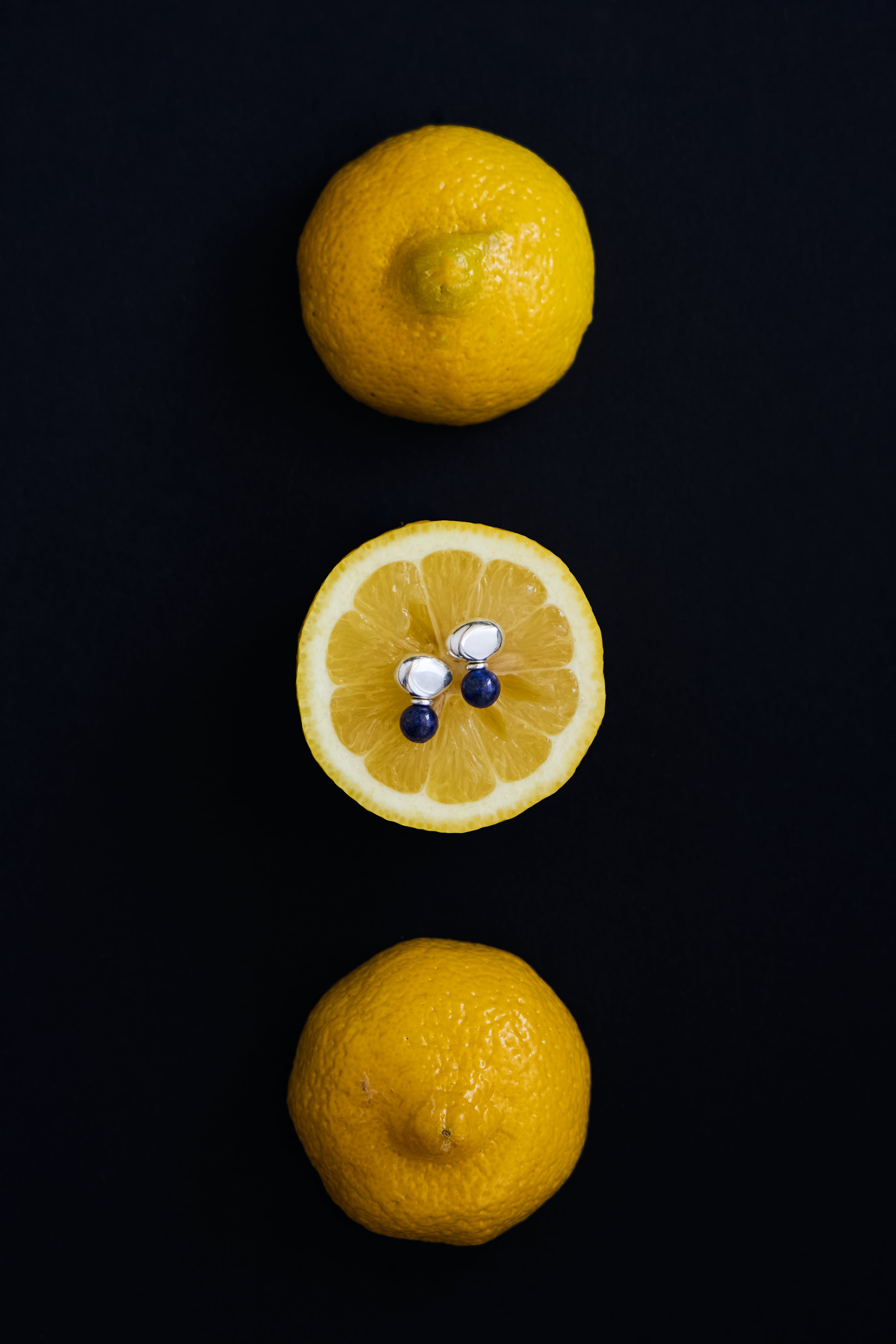 Lapislázuli Chunk Earrings