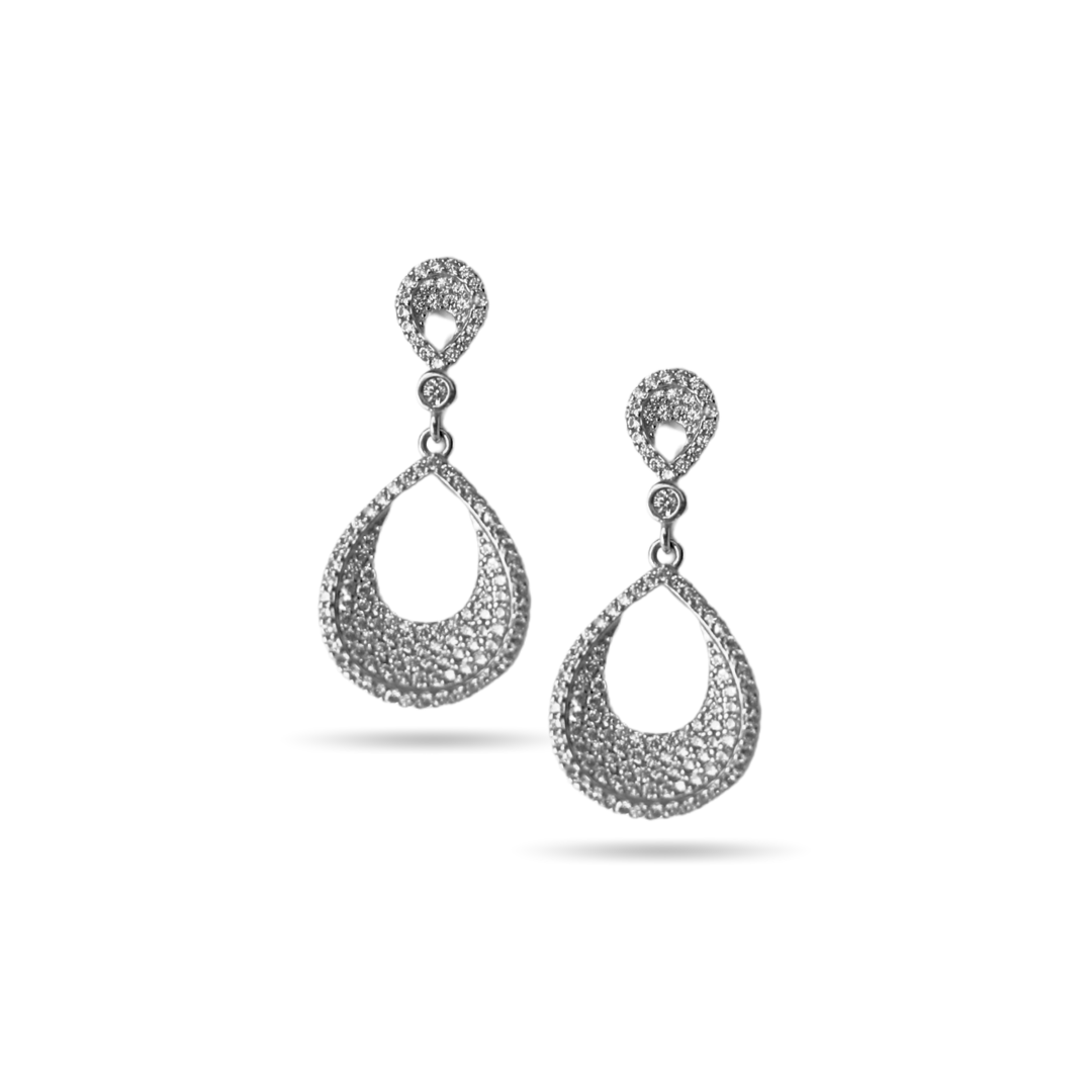 Curved Pavé Earrings