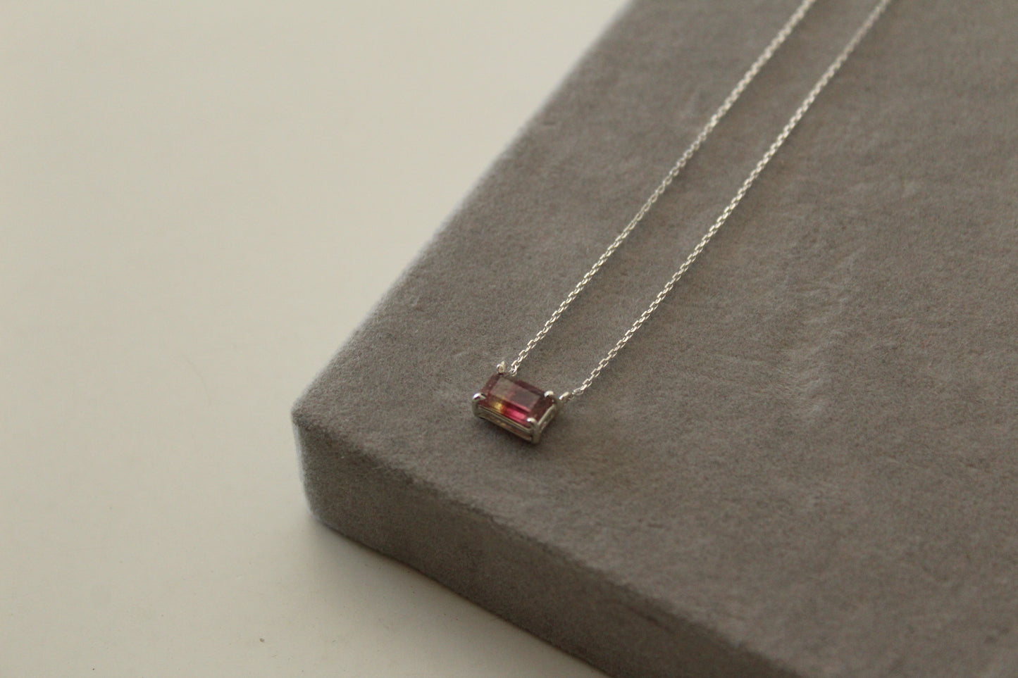 Watermelon tourmaline necklace