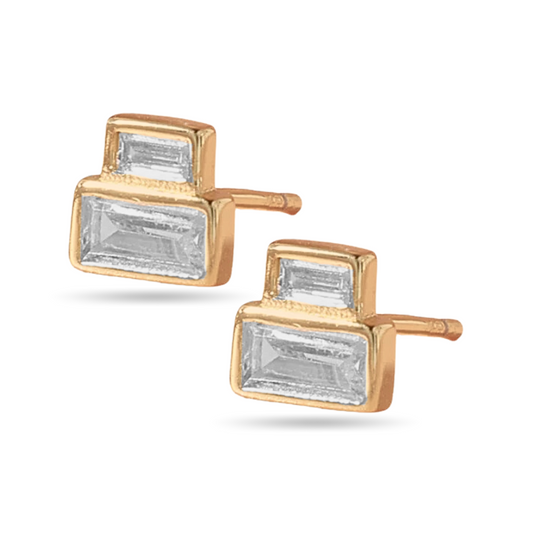 Baguette Bezel Studs