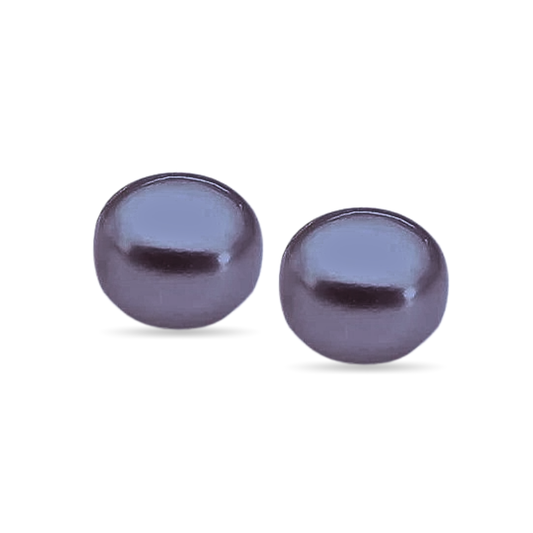 Black Pearl Button Studs