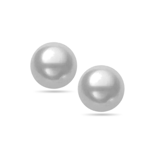 Button Pearl Studs