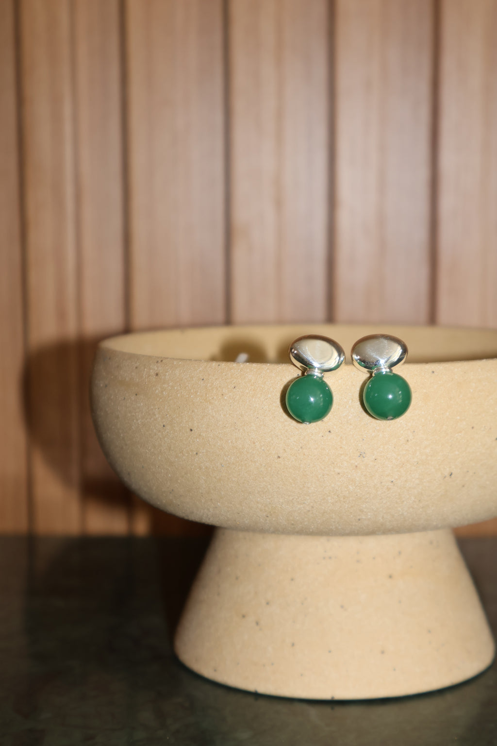 Jadeite Chunk Earrings
