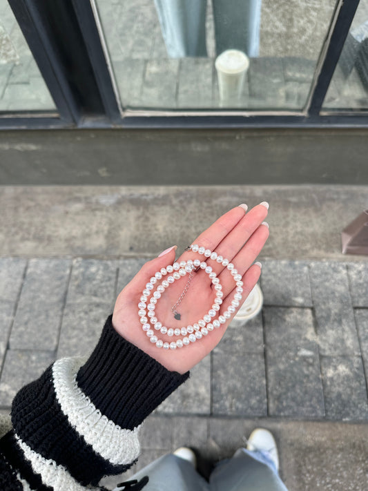 Round pearl choker