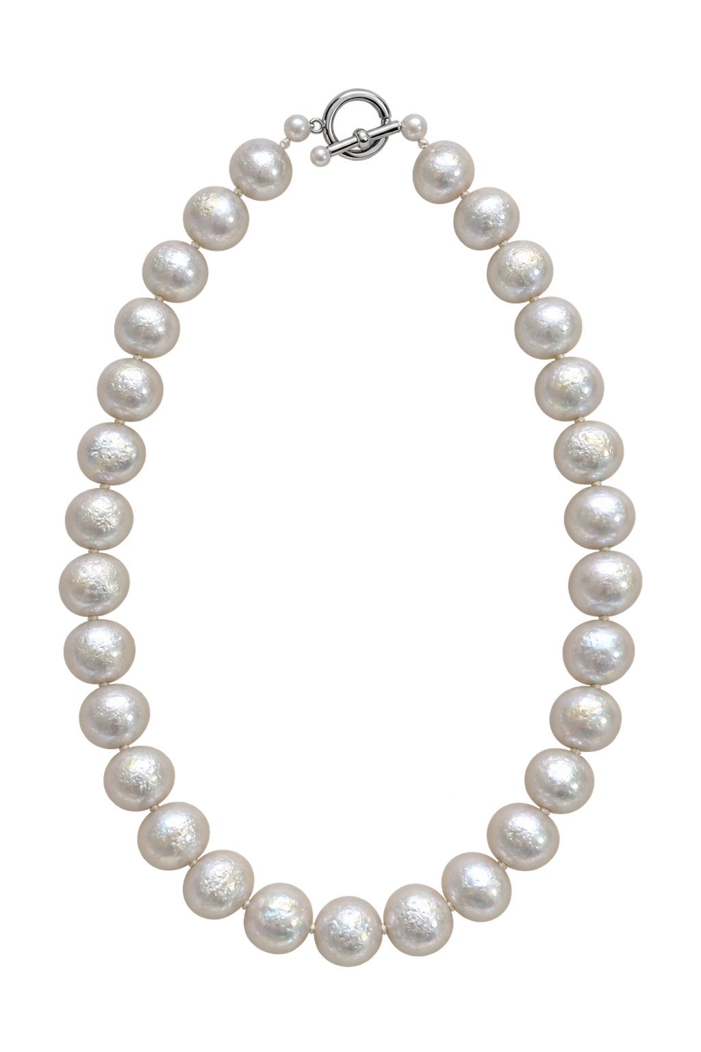 Grey chunky pearl choker