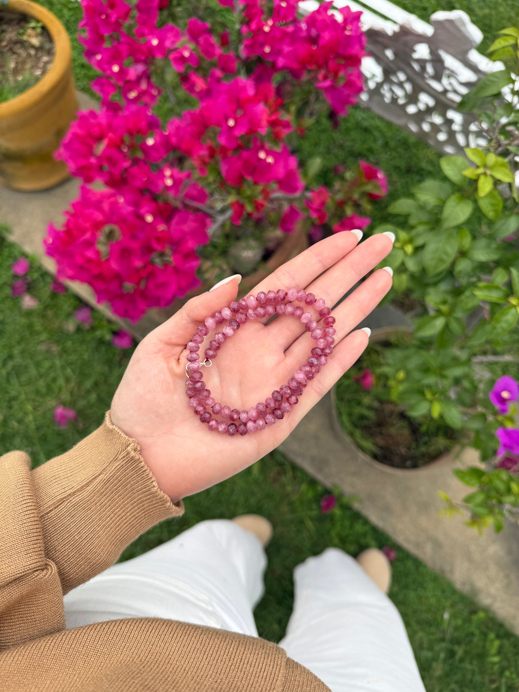 Pink sapphire choker