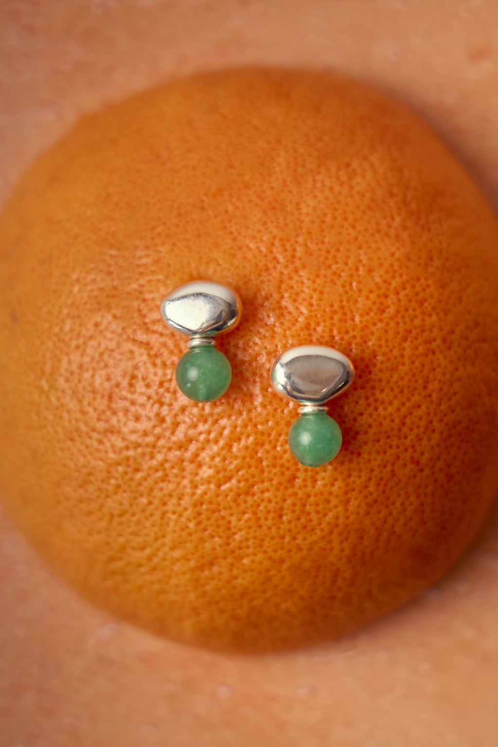 Jadeite Chunk Earrings