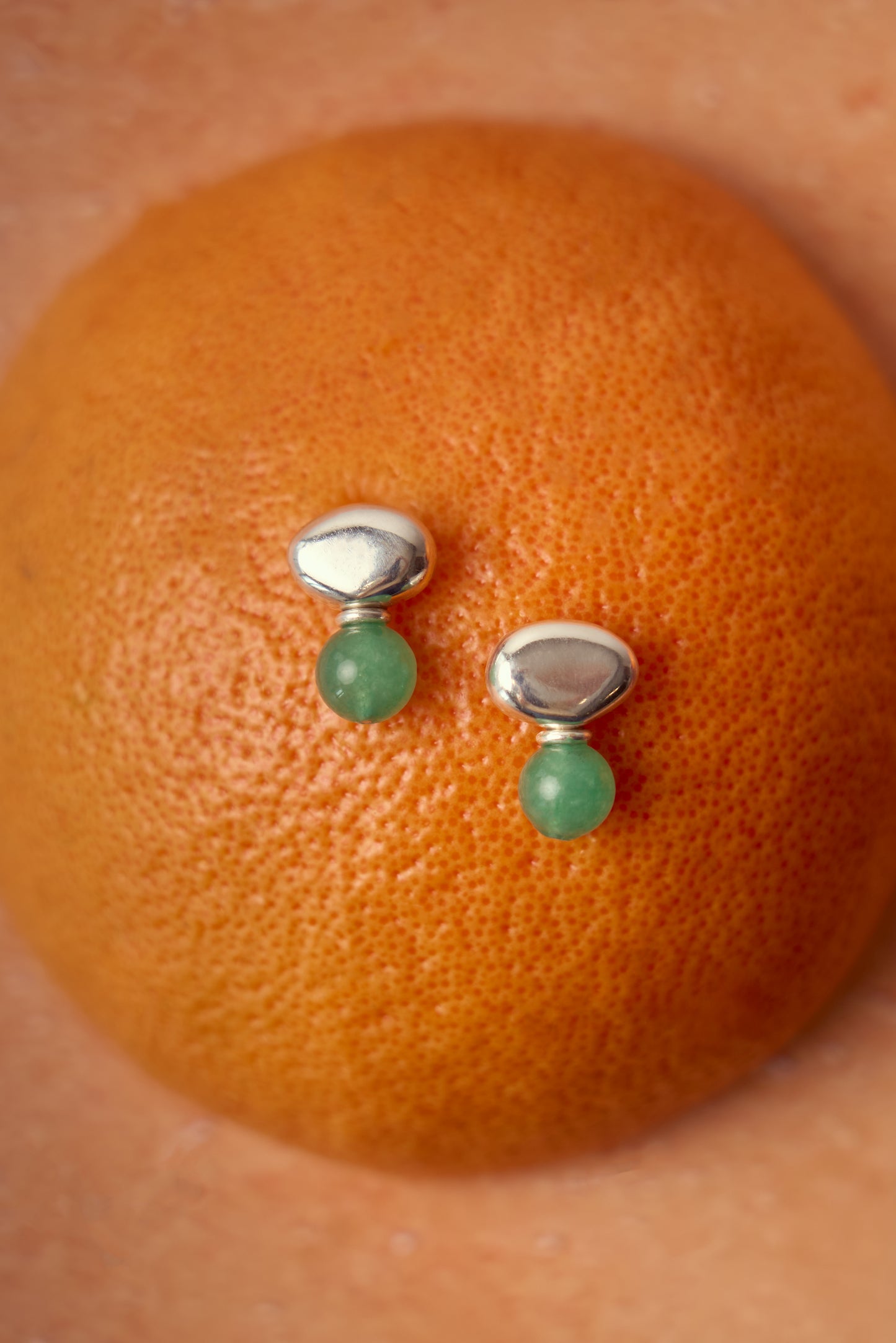 Jadeite Chunk Earrings