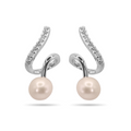Twirl pearl earring