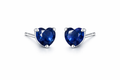 Blue heart studs